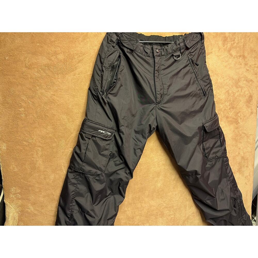 Arctic Ski Pants Men XL Black Insulated Waterproof Snowboard Cargo Snow Pants